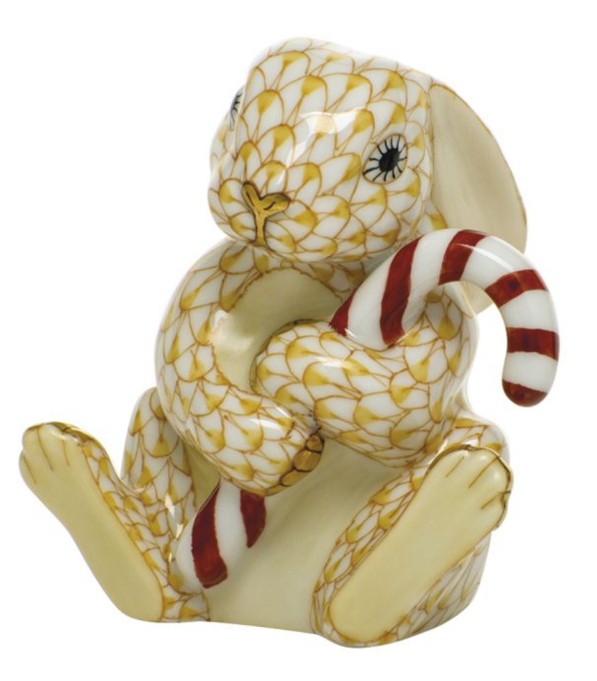 Herend Candy Cane Bunny