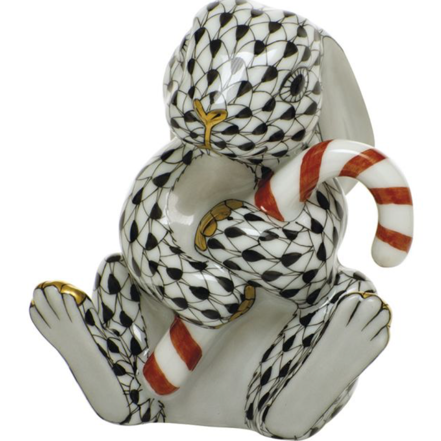 Herend Candy Cane Bunny