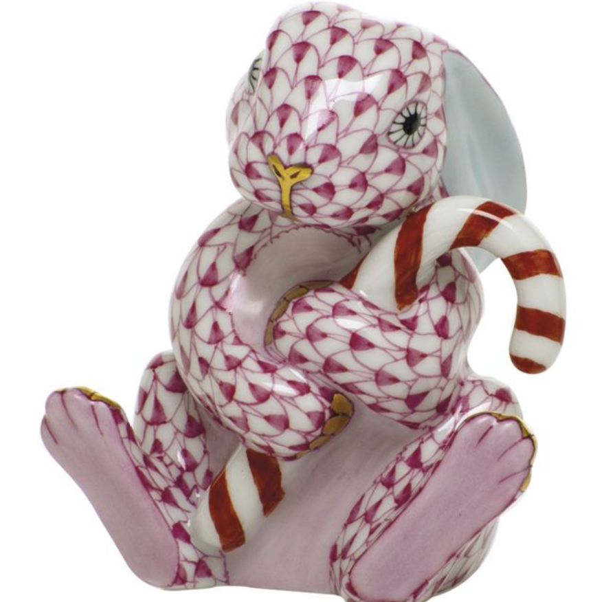Herend Candy Cane Bunny