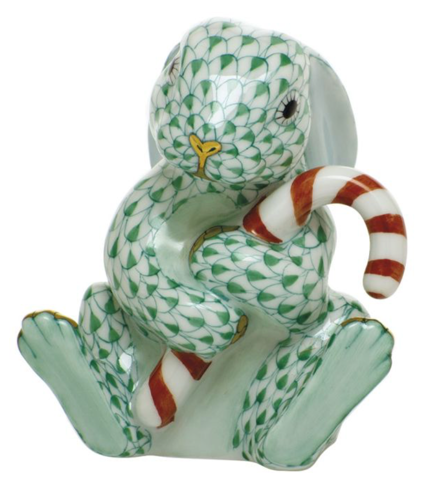 Herend Candy Cane Bunny