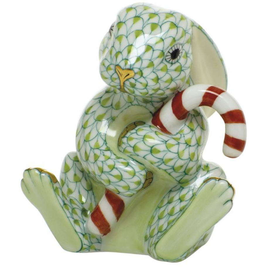 Herend Candy Cane Bunny