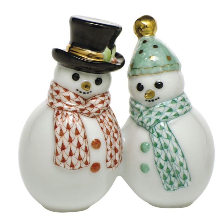 Herend Snowman Couple