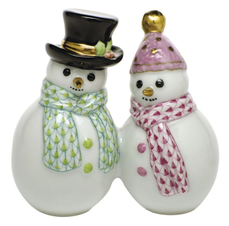 Herend Snowman Couple