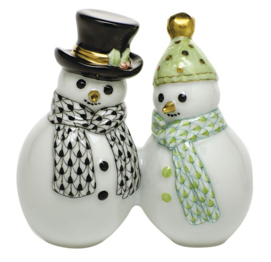 Herend Snowman Couple