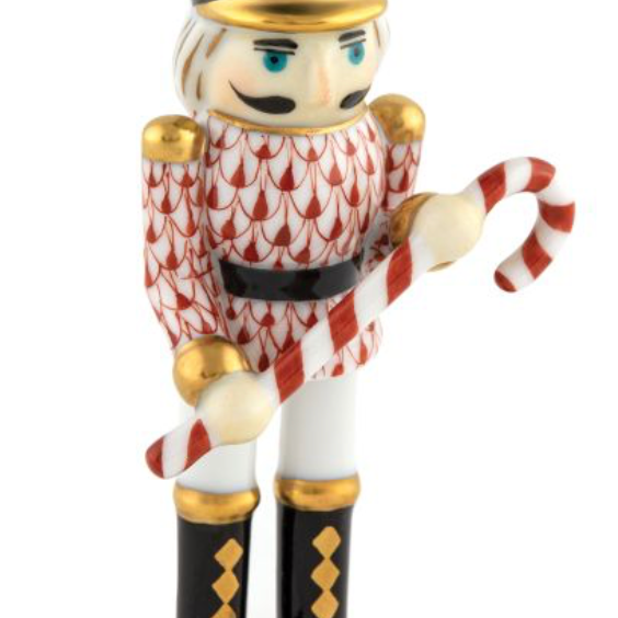 Herend Nutcracker With Candy Cane