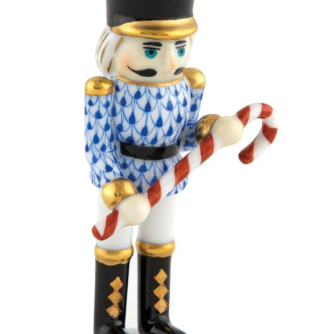 Herend Nutcracker With Candy Cane