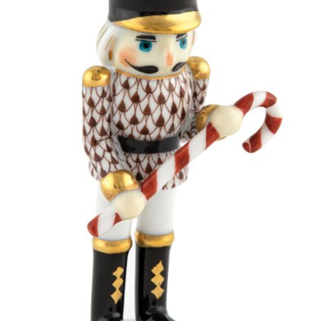 Herend Nutcracker With Candy Cane