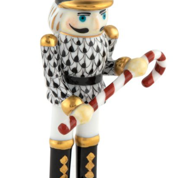 Herend Nutcracker With Candy Cane