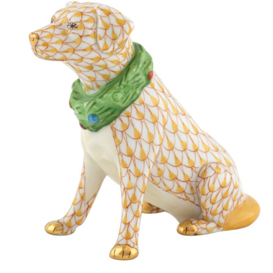 Herend Holiday Dog
