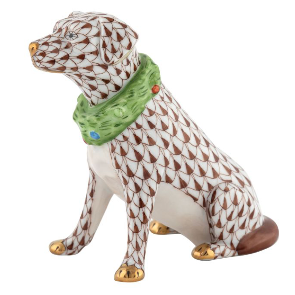 Herend Holiday Dog