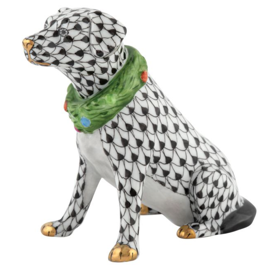 Herend Holiday Dog