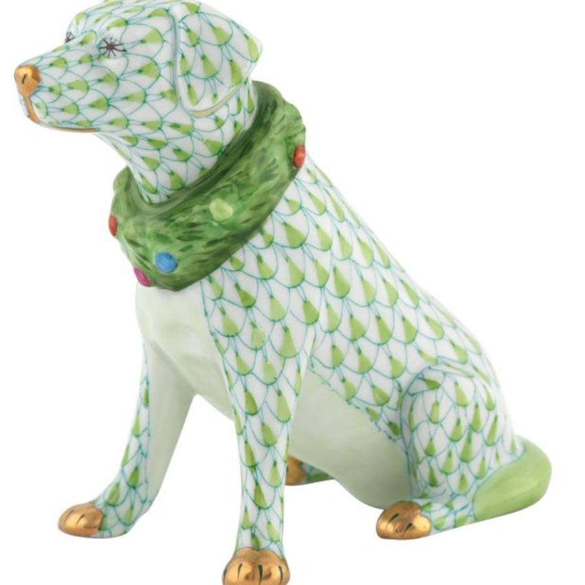 Herend Holiday Dog