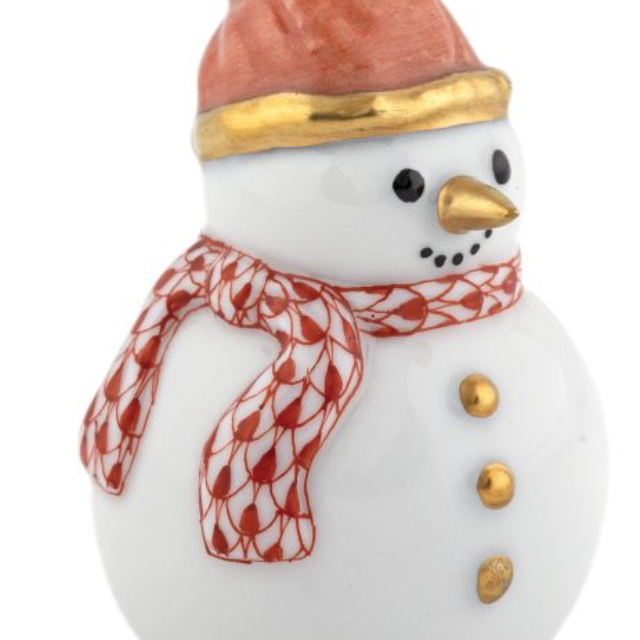 Herend Candy Cane Snowman
