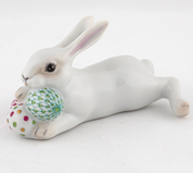 Herend Lying Bunny With Eggs
