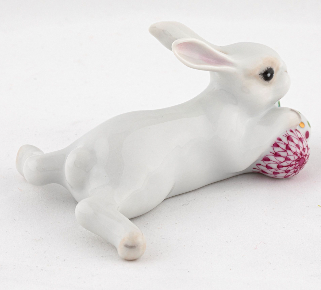 Herend Lying Bunny With Eggs