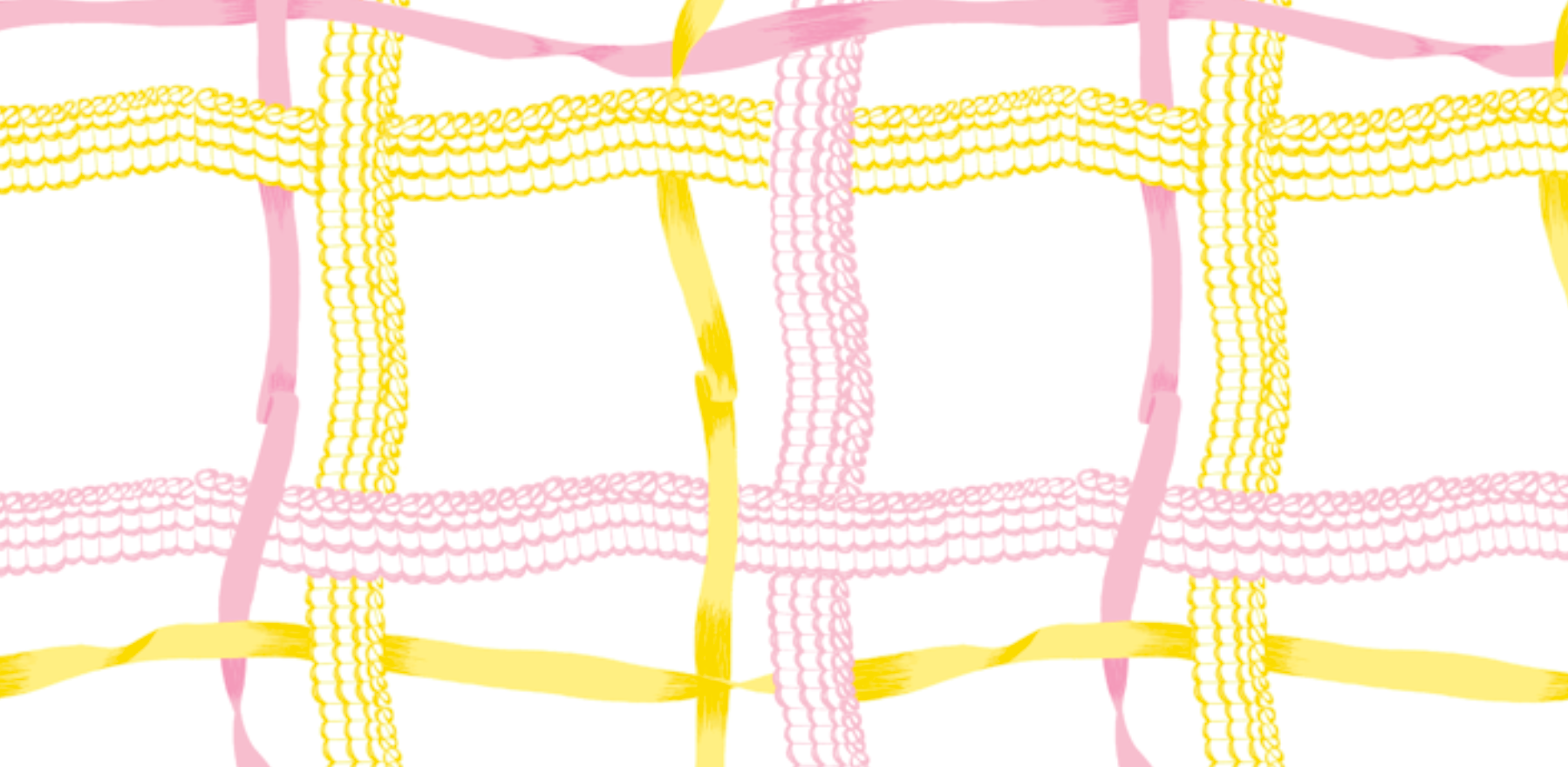 Nahant Ribbon - Pink Lemonade Wallpaper