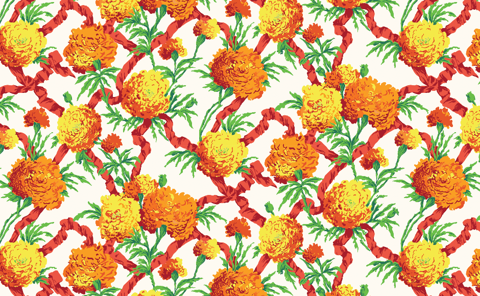 Marigolds Orange Wallpaper