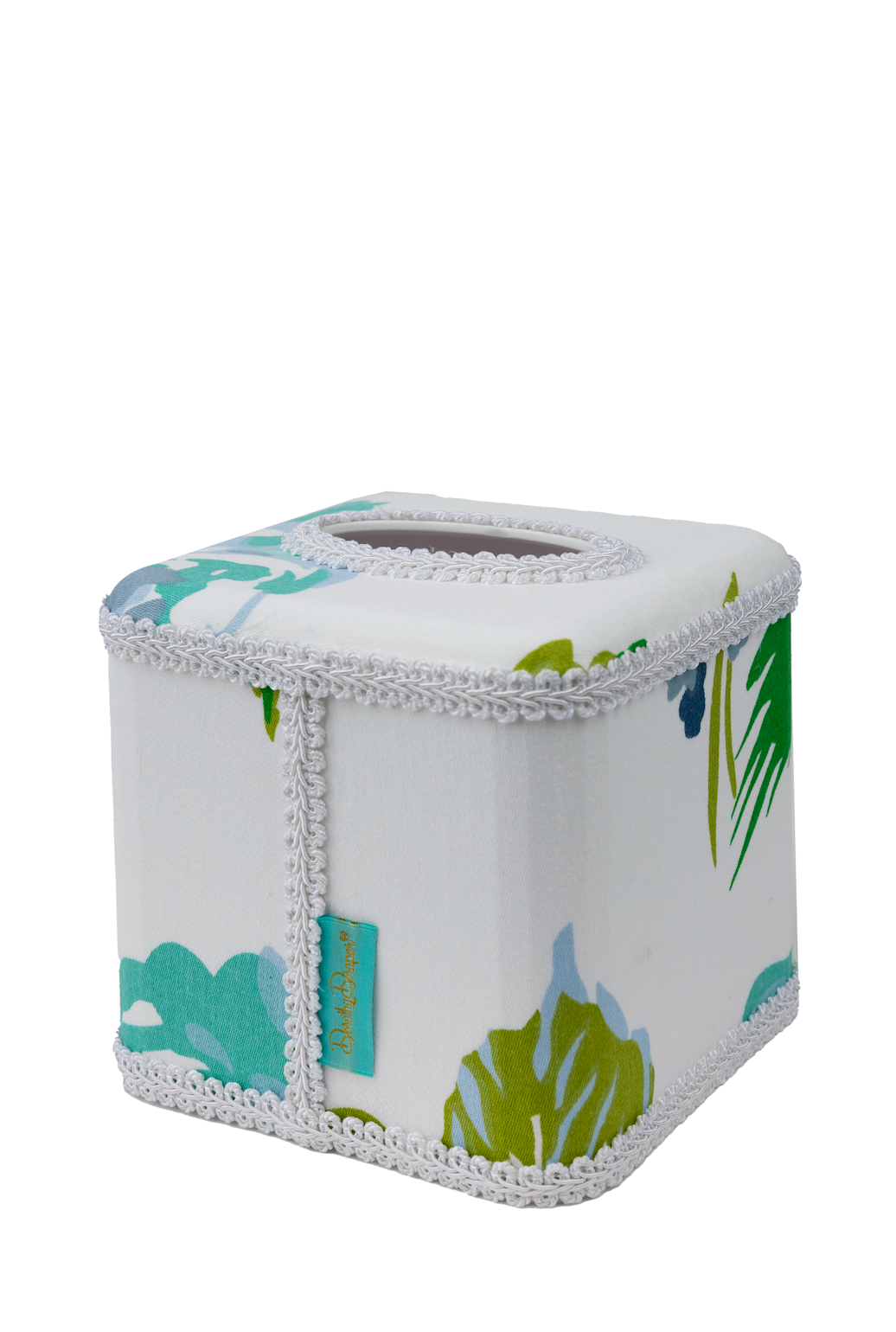 Draper Fabric Tissue Holder - Princess Grace Rose Blue