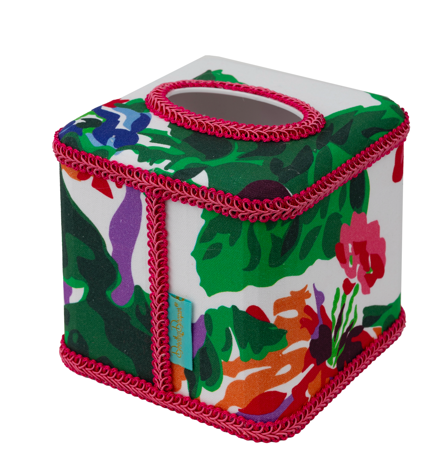 Dorothy Draper Home Fabric Tissue Holder - Thumbnail 2
