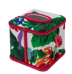 Draper Fabric Tissue Holder - Fazenda Lily Red
