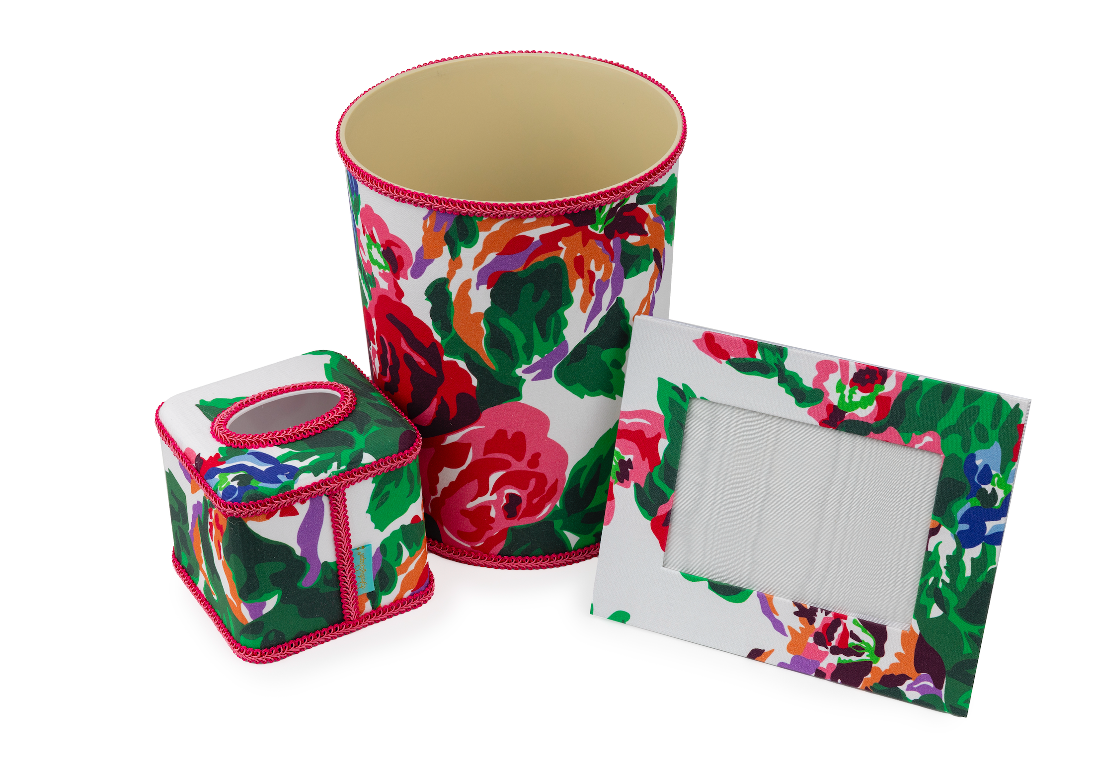 Dorothy Draper Home Fabric Tissue Holder - Thumbnail 3