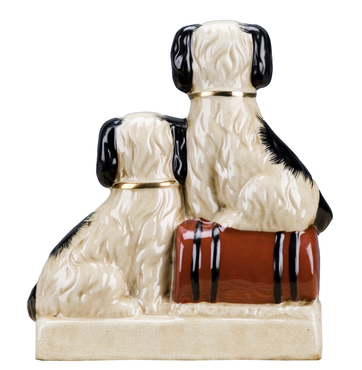 Staffordshire Double Dog on Barrel