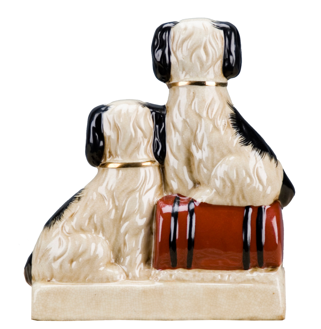 Staffordshire Double Dog on Barrel