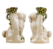 Staffordshire Dog Vase - Cream