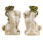 Staffordshire Dog Vase - Cream