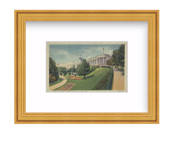 Vintage Framed Grand Hotel Postcard