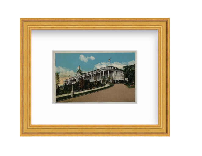 Vintage Framed Grand Hotel Postcard