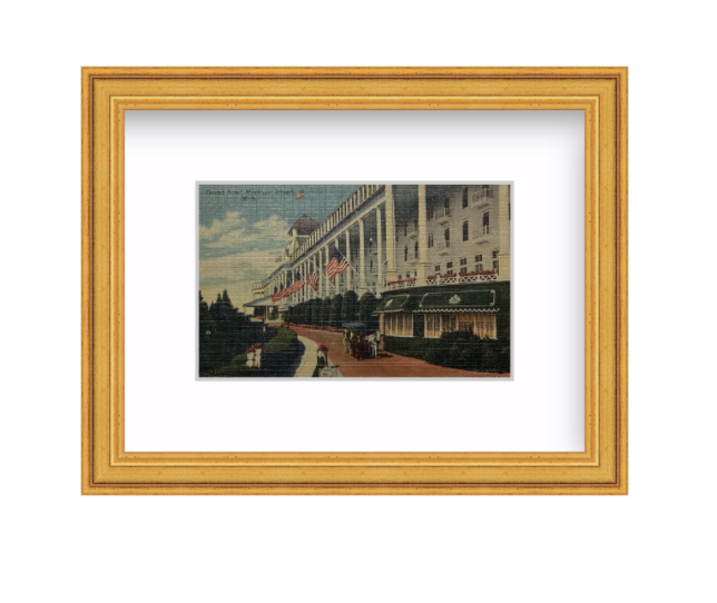 Vintage Framed Grand Hotel Postcard