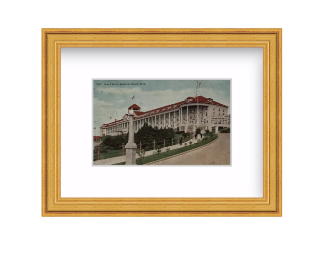 Vintage Framed Grand Hotel Postcard