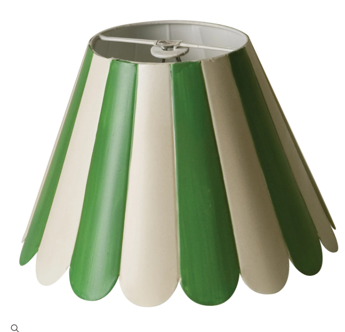 Cabana Stripe Scallop Chandelier Shade