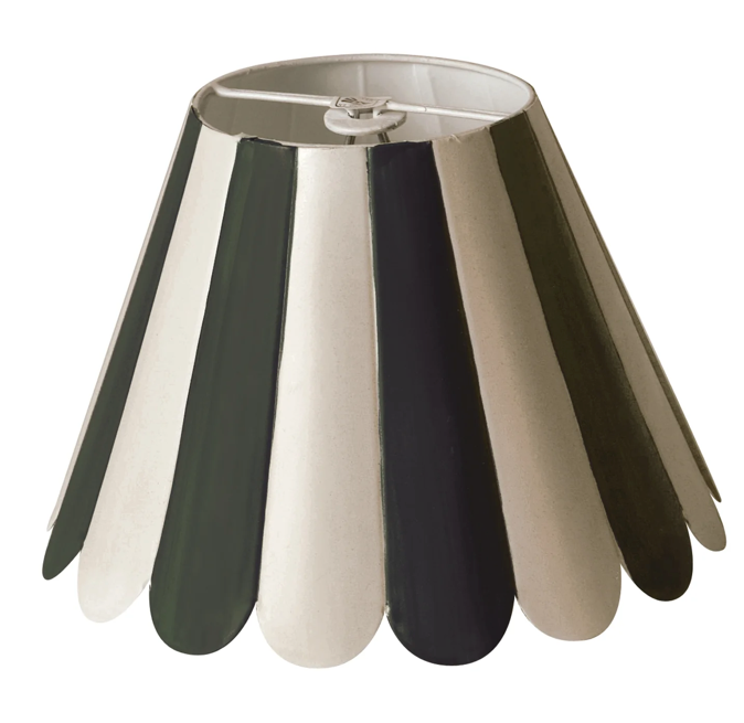 Cabana Stripe Scallop Chandelier Shade