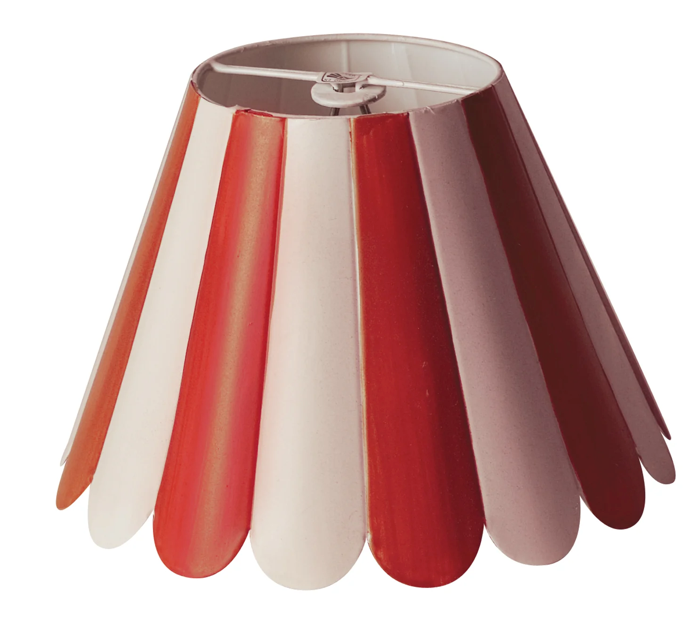 Cabana Stripe Scallop Chandelier Shade