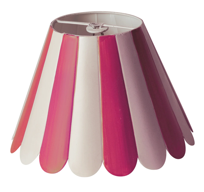Cabana Stripe Scallop Chandelier Shade