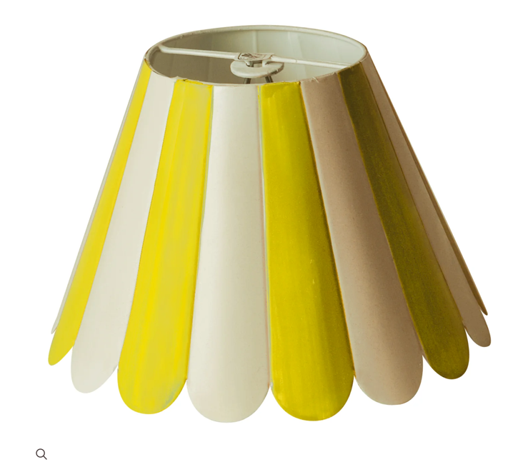 Cabana Stripe Scallop Chandelier Shade