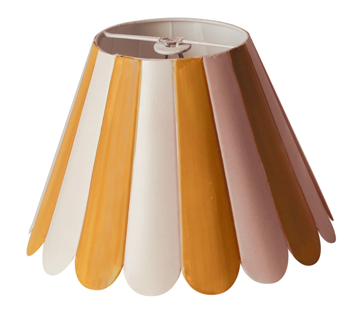 Cabana Stripe Scallop Chandelier Shade