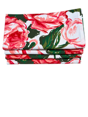 Set of Four Napkins - Saratoga Rose Red
