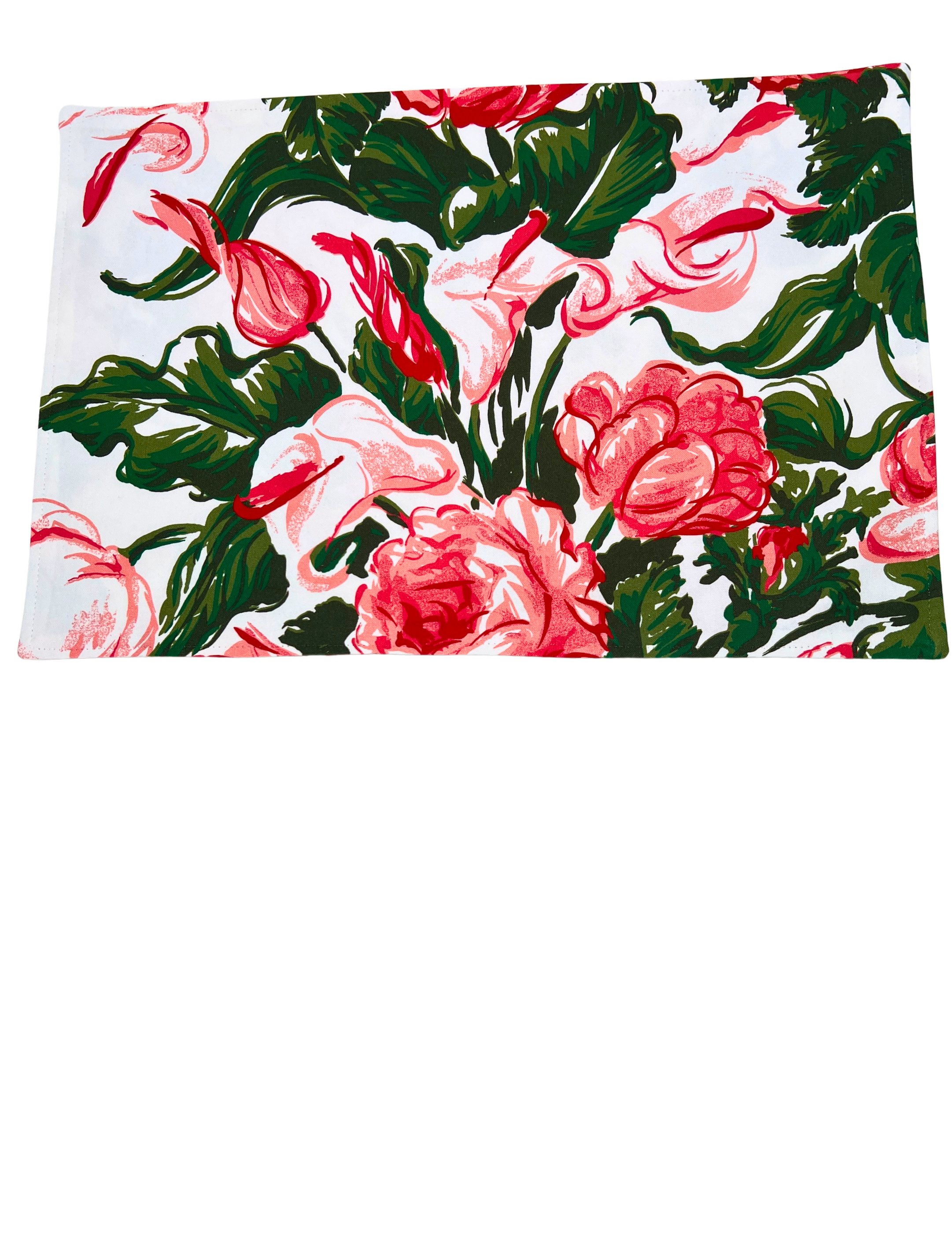 Set of Four Placemats - Saratoga Rose Red