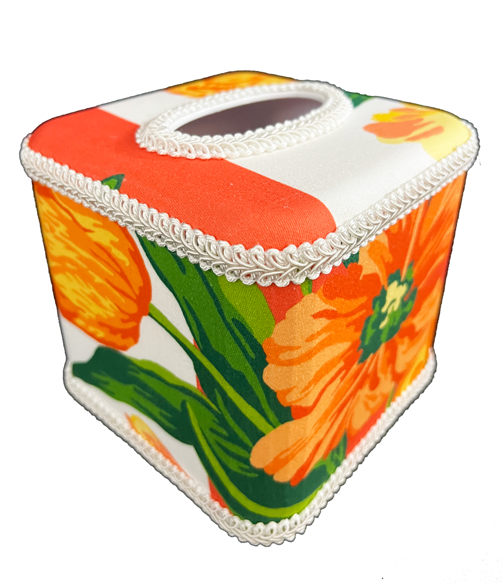 Draper Fabric Tissue Holder - Anniversary Tulip