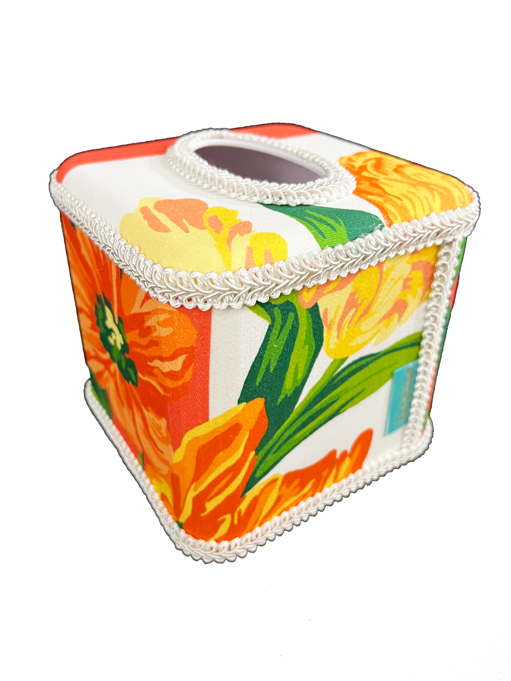 Draper Fabric Tissue Holder - Anniversary Tulip