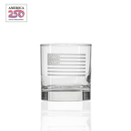 Betsy Ross America 250 Flag Lowball Glass