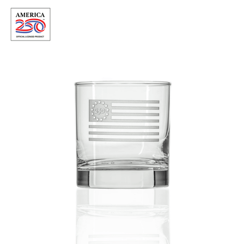 Betsy Ross America 250 Flag Lowball Glass