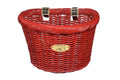 Rattan Cruiser Bike Basket - Red