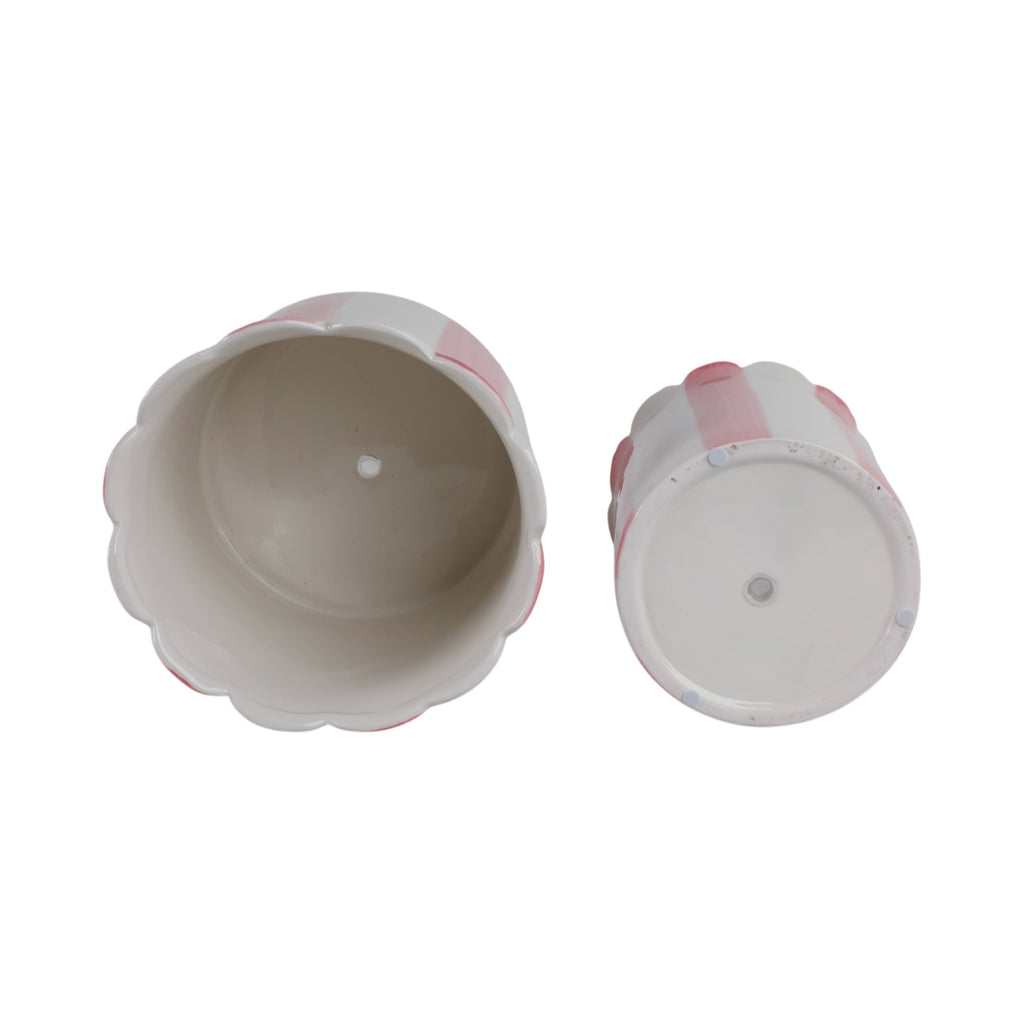 Scallop Stripe Cache Pot