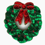Holly Ribbon Wreath Ornament