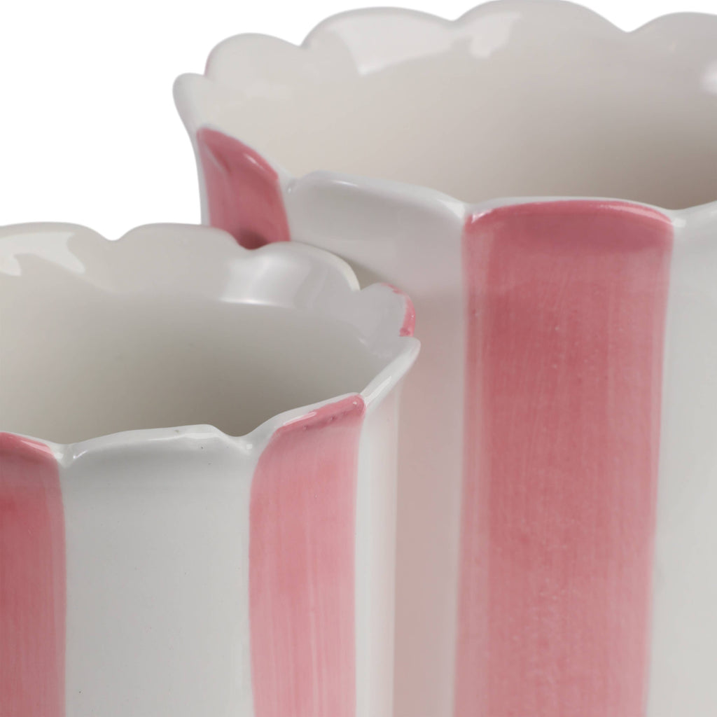 Scallop Stripe Cache Pot