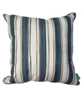 Playa Stripe Blues Cotton Throw Pillow